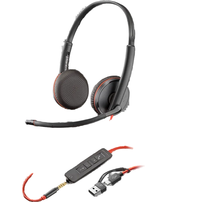 HP Poly Blackwire 3225 Stereo Headset