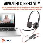 HP Poly Blackwire 3225 Stereo Headset