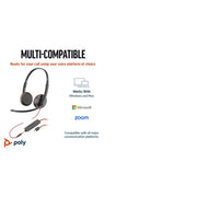 HP Poly Blackwire 3225 Stereo Headset